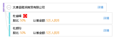 法定代表人 企业架构图 股权结构图 杜 杜省峰 他有3家公司,分布如下
