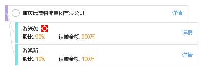 法定代表人 企业架构图 股权结构图 游 游兴茂 他有7家公司,分布如下